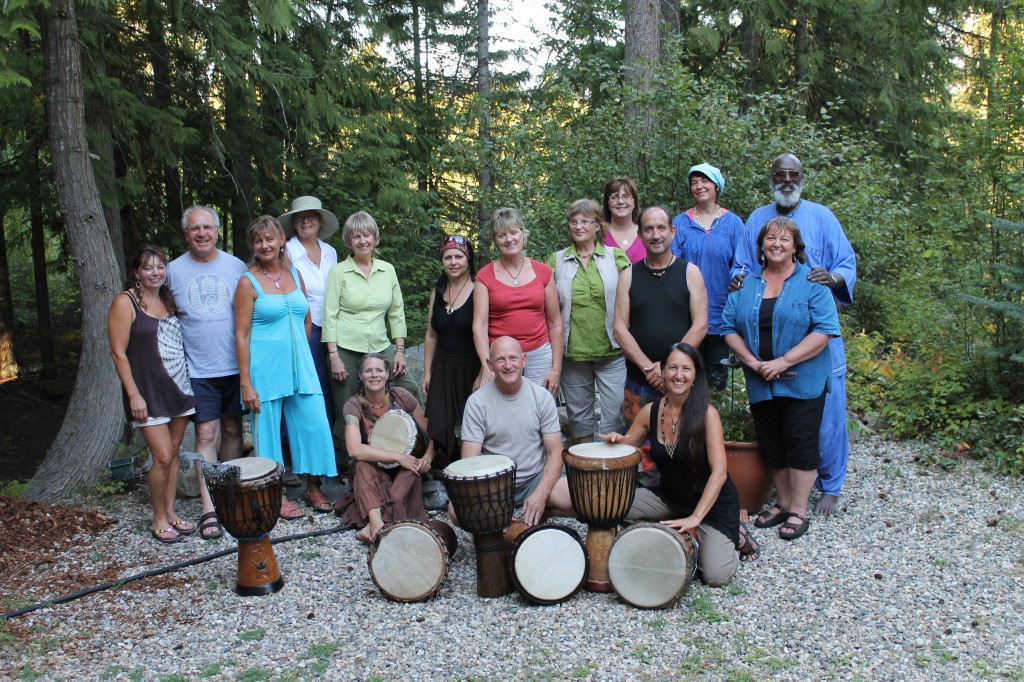 Drumming David Thiaw Salmon Arm BC Canada dianawalker.com August 2011