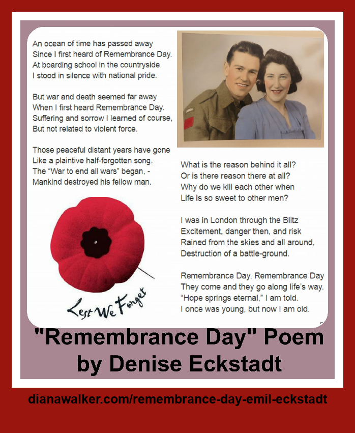 Remembrance Day Emil Eckstadt Denise Eckstadt Poem
