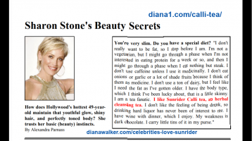 Celebrities Love Sunrider Sharon Stone Calli Tea