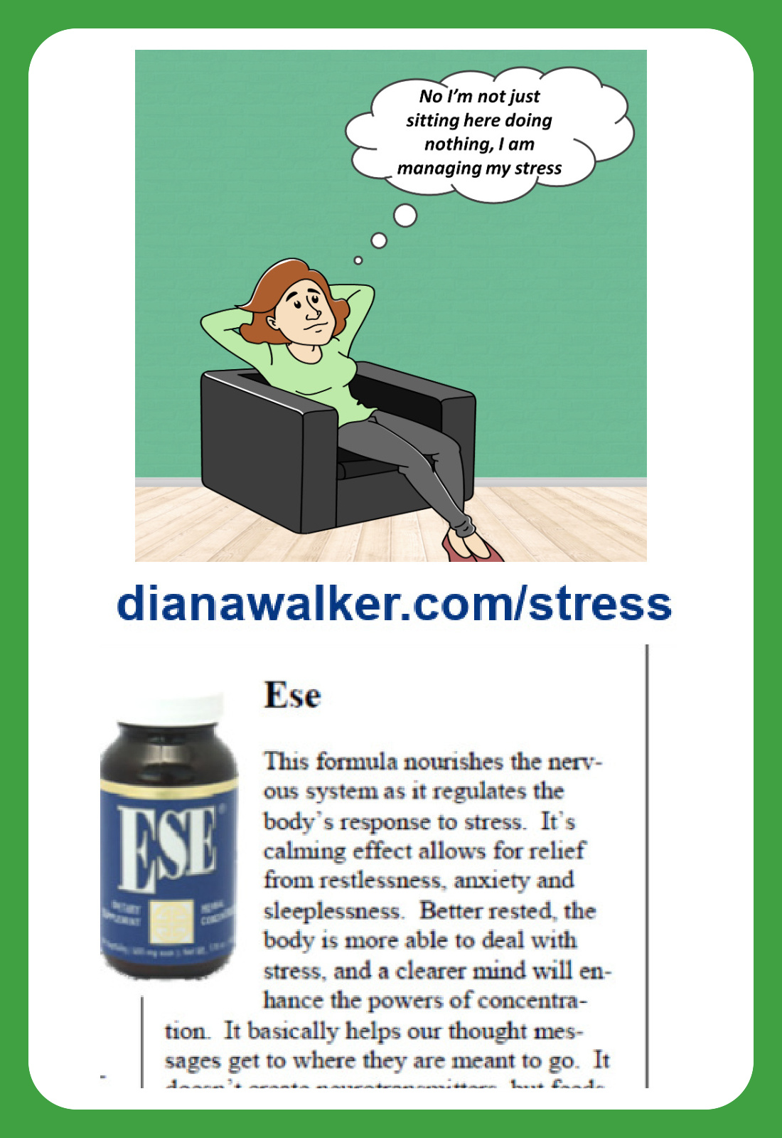 Stress Diana Walker Sunrider ESE Chinese Herbs